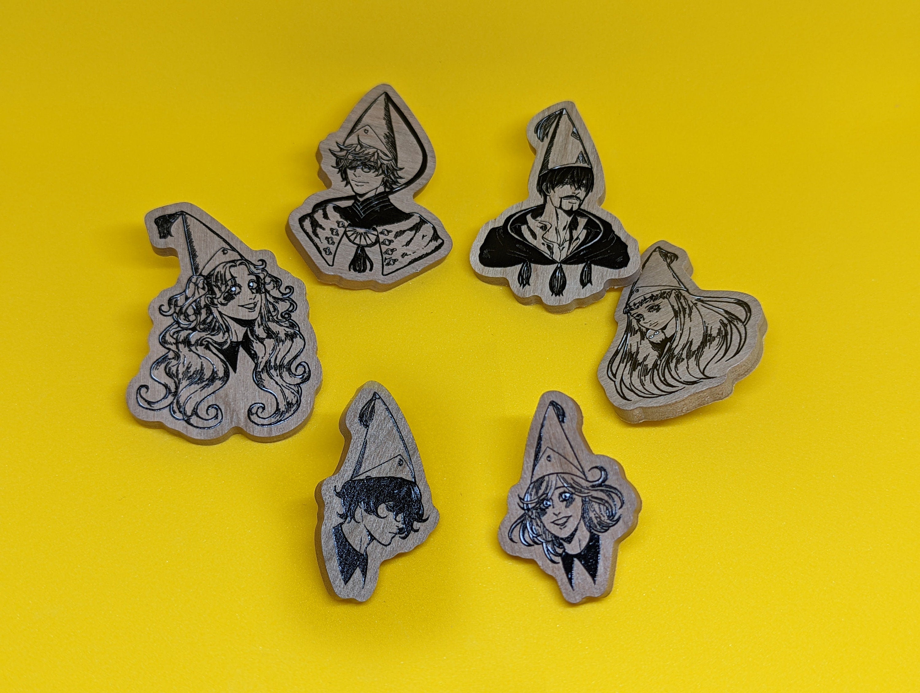 Witch Hat Atelier Inspired Wood Pins (Set of 6)